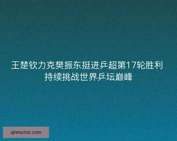 王楚钦力克樊振东挺进乒超第17轮胜利 持续挑战世界乒坛巅峰