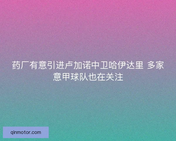 药厂有意引进卢加诺中卫哈伊达里 多家意甲球队也在关注