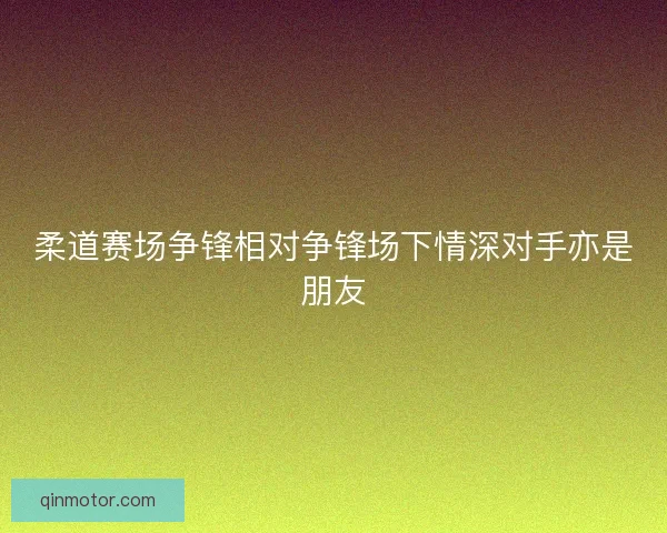 柔道赛场争锋相对争锋场下情深对手亦是朋友 柔道赛场争锋相对争锋场下情深对手亦是朋友